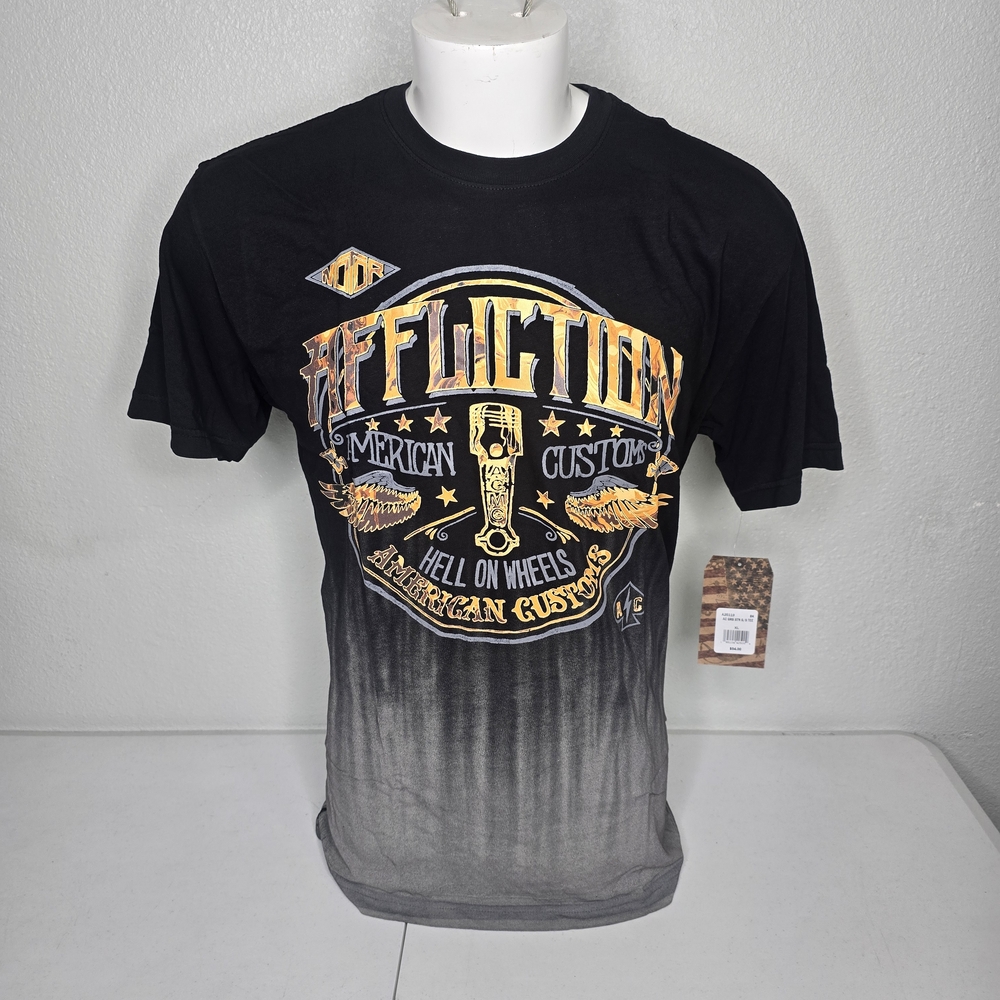 Affliction Black and Gray Men's Shirt